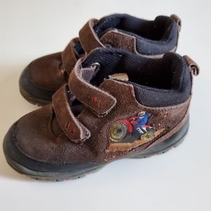 Suede velcro top casual wear hiking shoes
